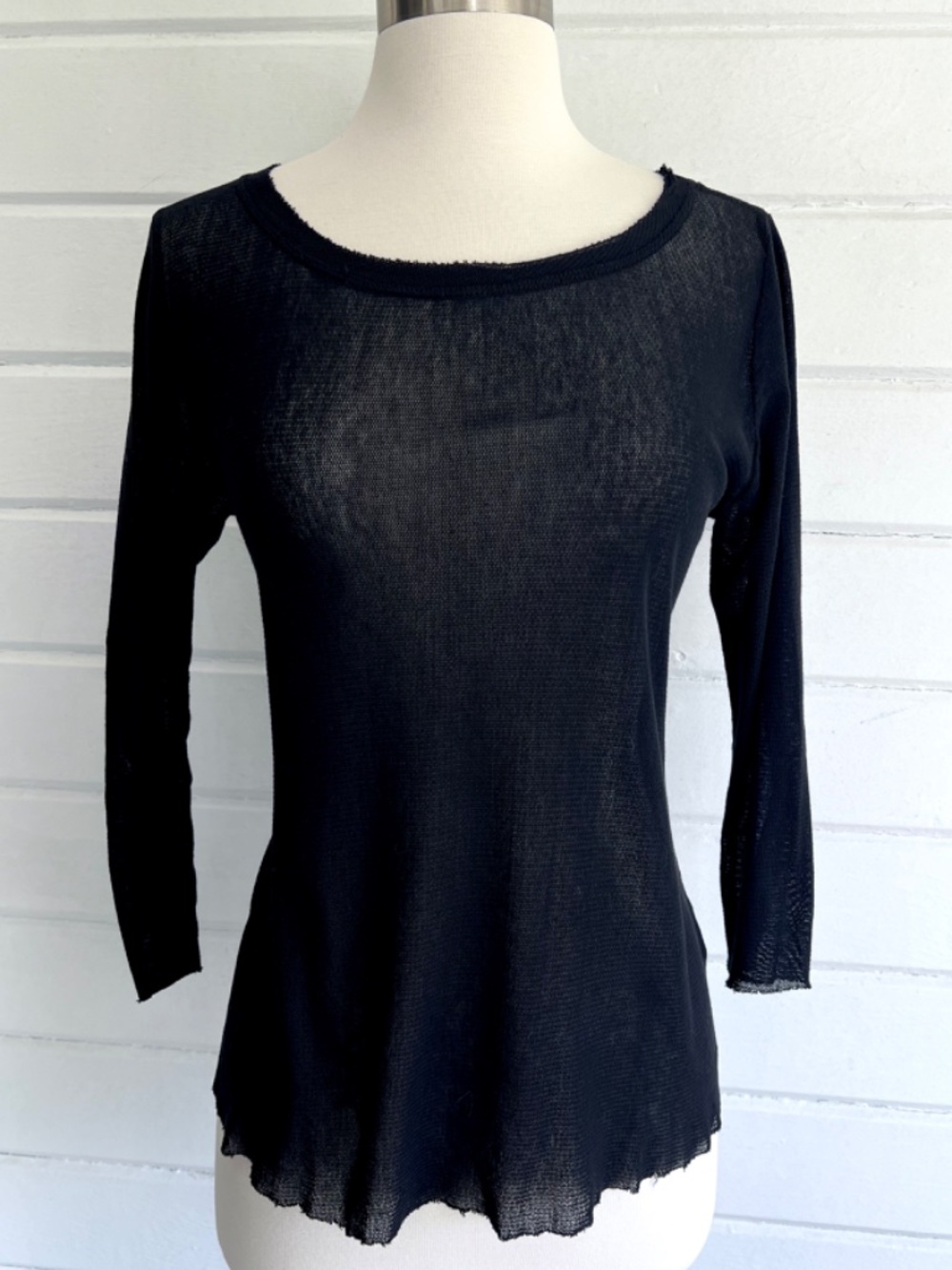 CUT LOOSE 100% Cotton Semi-Sheer Mesh Long Sleeve T Shirt - NWOT - M